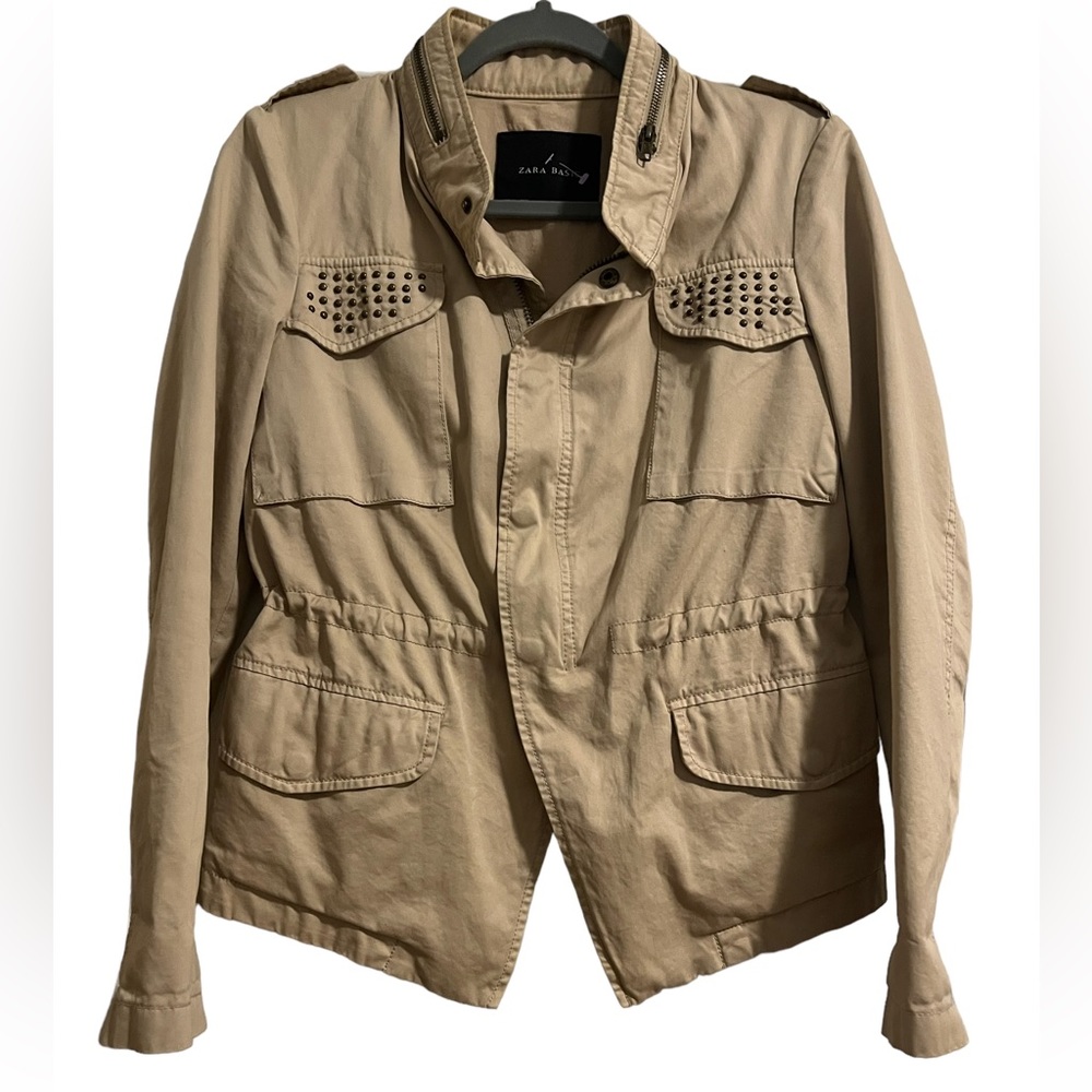 ZARA - Studded Military Jacket Sz Medium